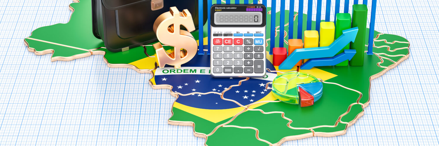 Business, commerce and finance in Brazil concept, 3D rendering