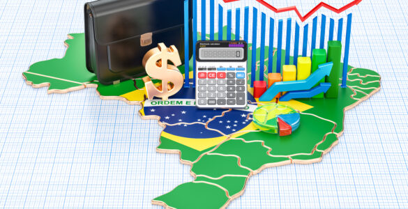 Business, commerce and finance in Brazil concept, 3D rendering