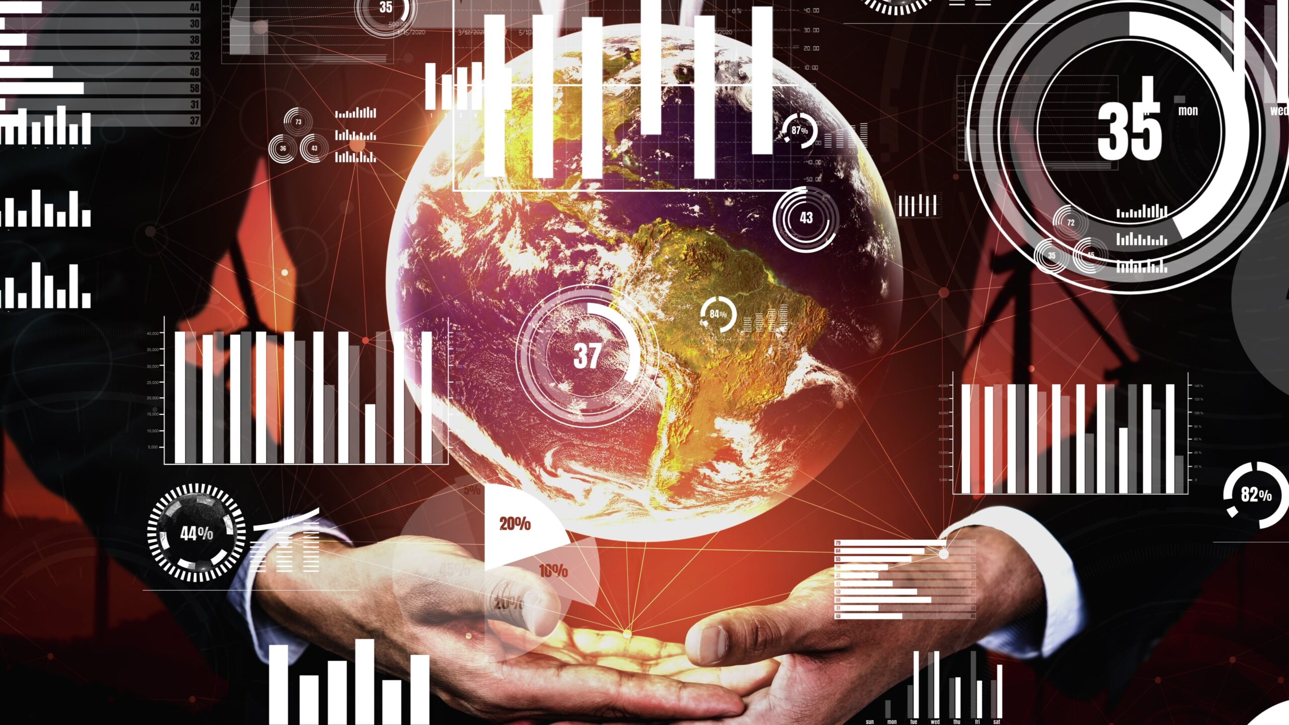 Conceptual business dashboard for financial data analysis