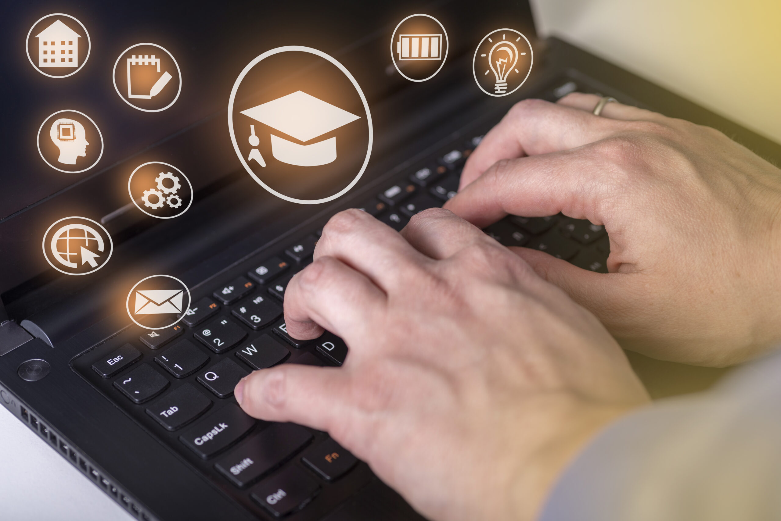 Business STEM concept. Science Technology Engineering Math education web icon.