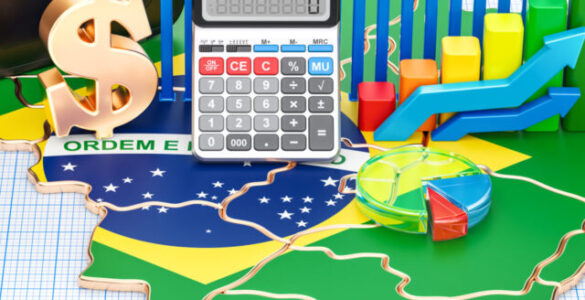 Business, commerce and finance in Brazil concept, 3D rendering