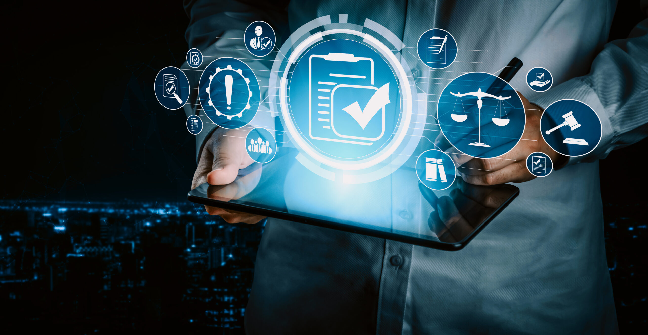 Compliance rule law and regulation graphic interface for business quality uds