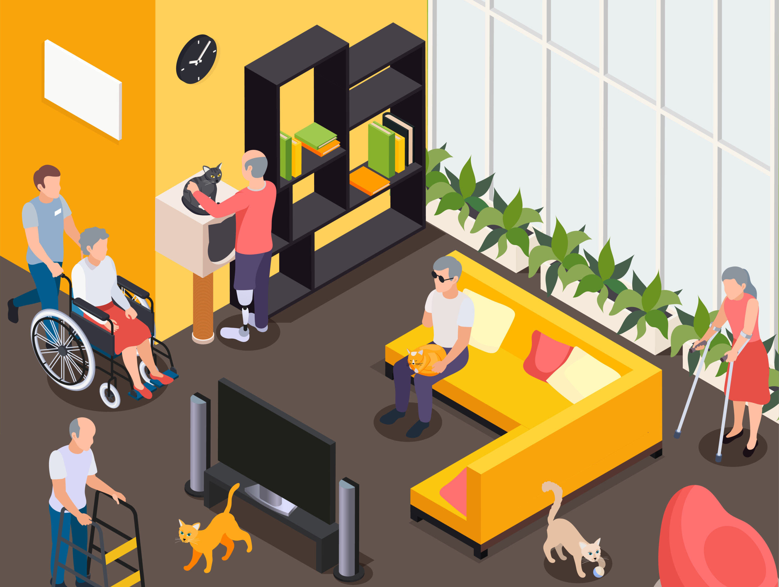 Disabled Isometric Illustration
