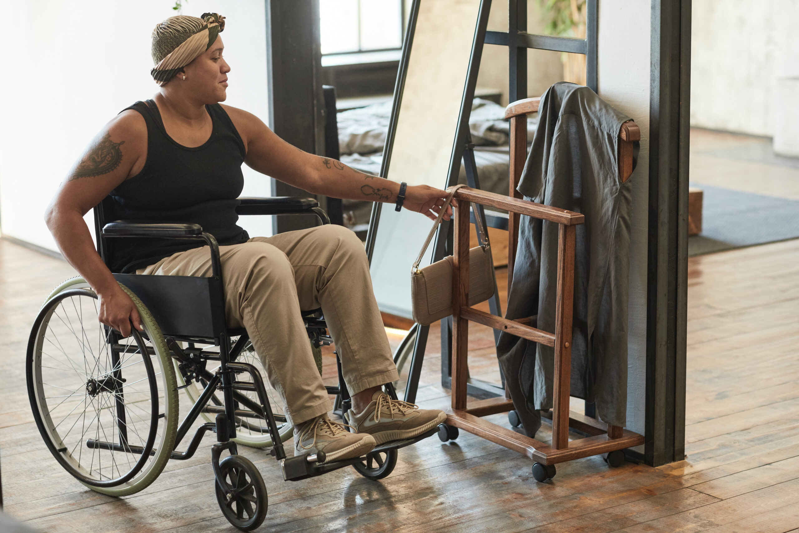 Woman with Disability Going Out